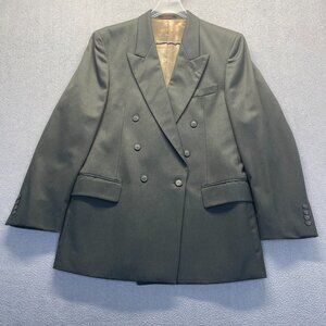 Vintage men's double-breasted blazer, size 40L, 100% pure‎ wool,Bussines